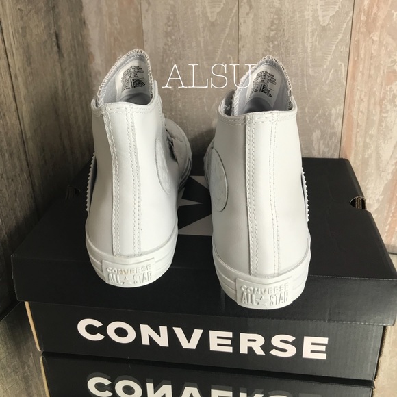 COPY - Converse Ctas Punk Strap HI Leather Pure Platinum Size 7. Light wear. - Picture 2 of 5